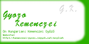 gyozo kemenczei business card