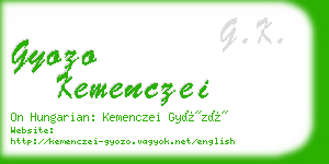 gyozo kemenczei business card